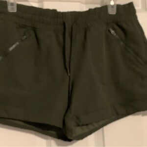 Tangerine Dark Green Athletic Shorts